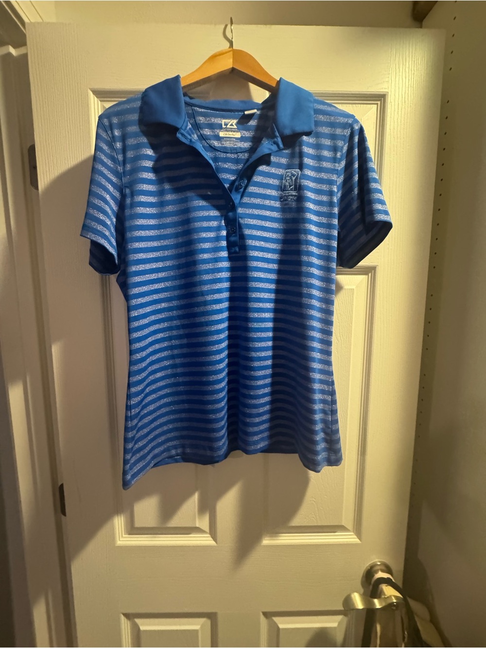 TPC Sawgrass C&B Logo Striped Polo women’s Large
